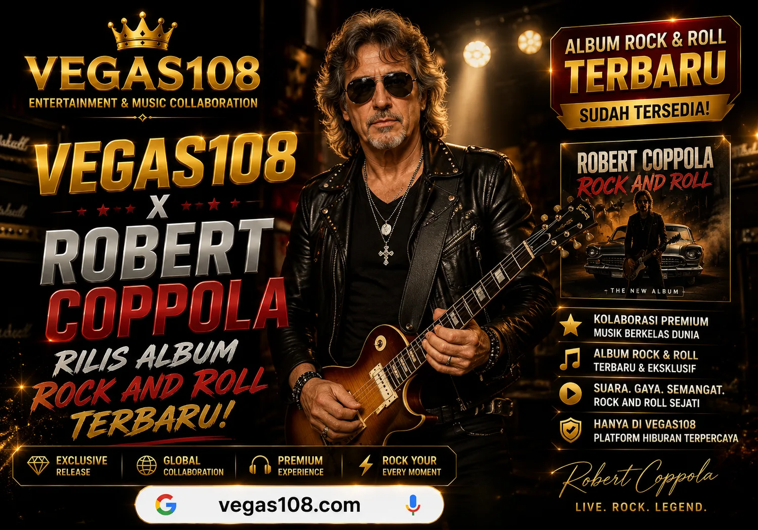 VEGAS108 x Robert Coppola Rilis Album Rock and Roll Terbaru